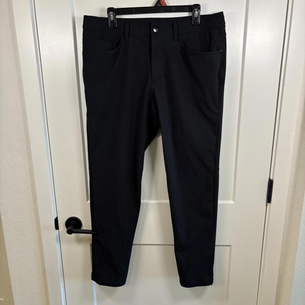 Lululemon ABC Pant Slim Warpstream Men’s Size 34x30 Black Casual Athleisure EUC